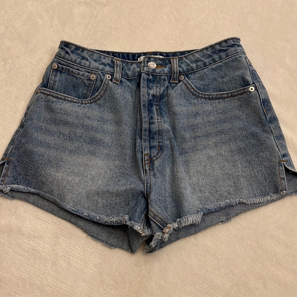 Fletch Dallas JoJo Fletcher 100% Cotton‎ Button Fly High Rise Denim Shorts